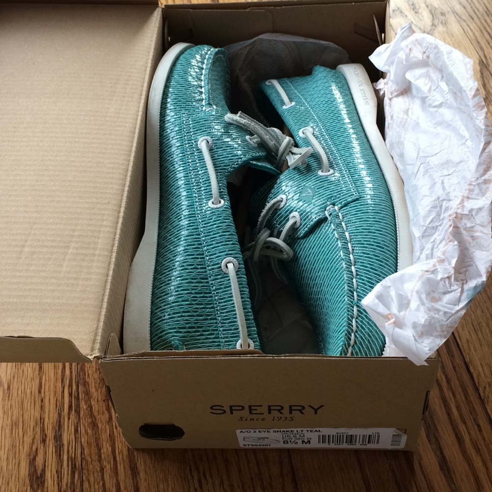 Sperry Top-Sider Teal Boat Shoes